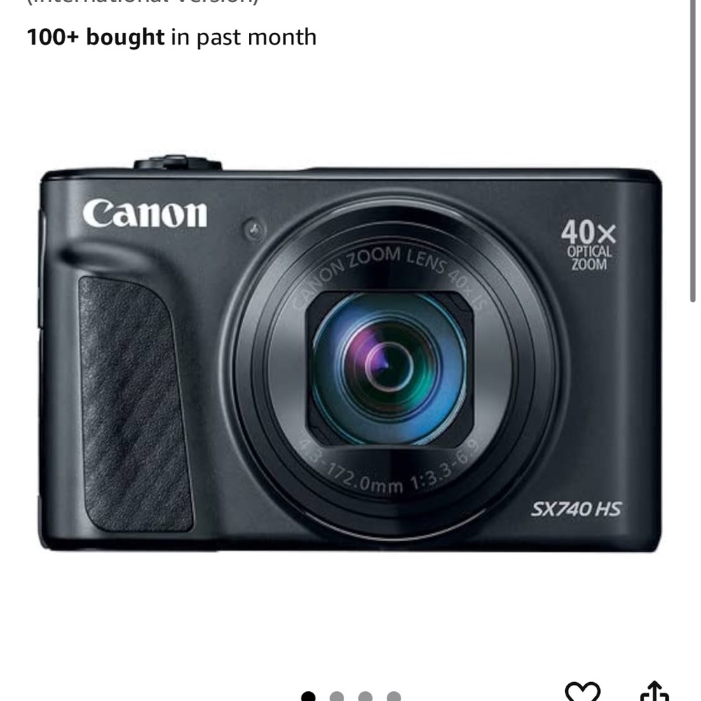 Canon SX740 HS Black Digital Camera